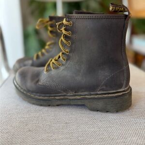 Dr. Martens 1460 J Youth Boots – Brown Leather Lace‎ Up, Size US 3